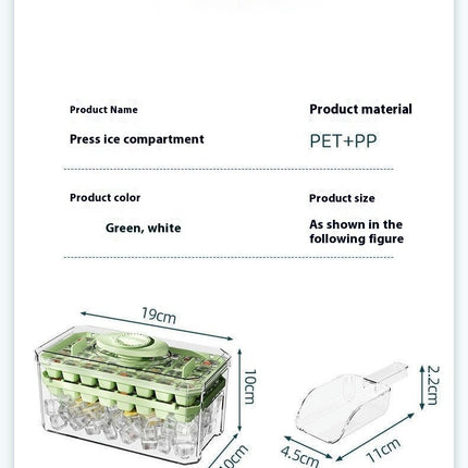 Ice Cube Maker Mold For Freezer With Container - Ice Cube Tray