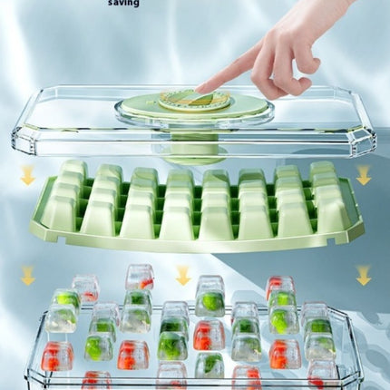 Ice Cube Maker Mold For Freezer With Container - Ice Cube Tray