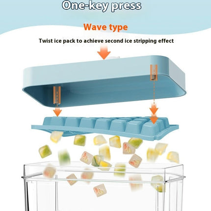 Ice Maker Tray - Easy Release Press Ice Cube Maker Molds for Freezer