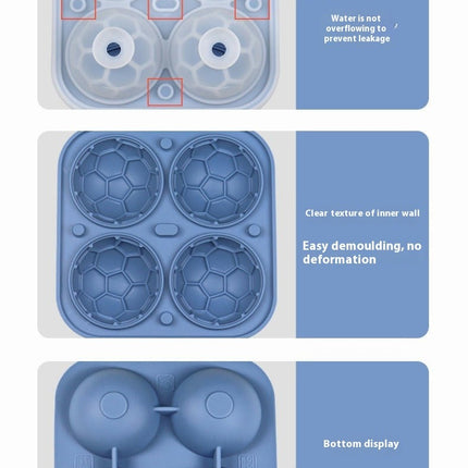 Silicone Ball Ice Cube Mold Fun Shapes Large Craft Round Molds