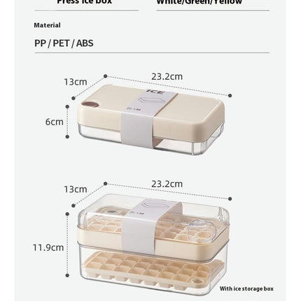 Ice Cube Trays with Removable Lid - Easy Release Ice Out Fast