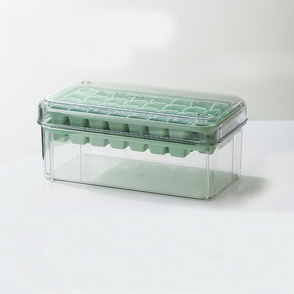 Ice Cube Trays for Freezer - with Lid and Bin Easy Release Silicone