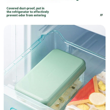 Ice Cube Trays for Freezer - with Lid and Bin Easy Release Silicone