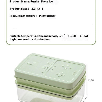 Silicone Ice Cube Trays for Freezer - with Lid and Bin Easy Release Ice