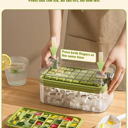 Large Capacity Press Ice Cube Mold for Freezer Easy Release Tray