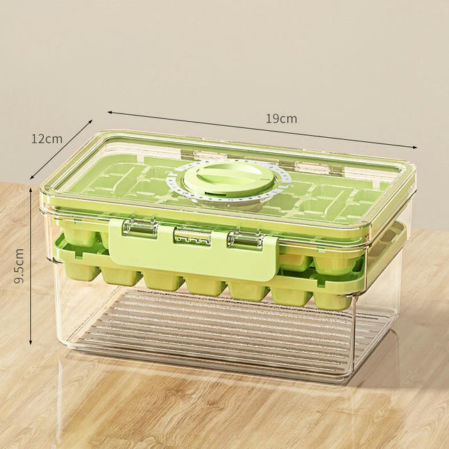 Ice Cube Tray - with Lid and Bin and Ice Scoop Easy Release Ice Cube