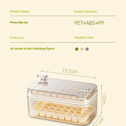 Large Capacity Press Ice Cube Mold for Freezer Easy Release Tray