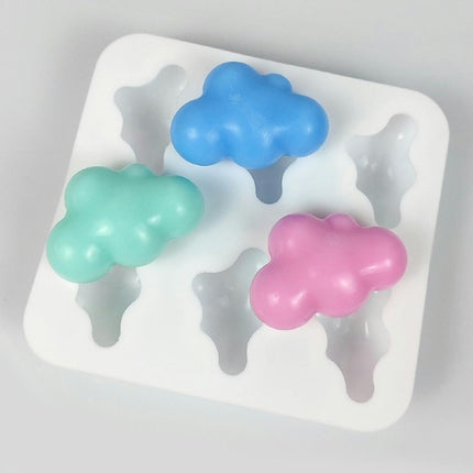 3D Cute Cloud Shape Silicone Mold Chocolate Fondant Molds Ice Cube Tray