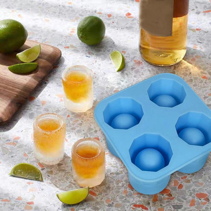 Silicone Ice Cube Mold Wine Glass Shape Ice Mold Tray Ice Maker Kitchen Accessory