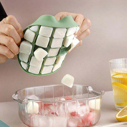 Ice Cube Tray with Lid and Container - Easy Release All Ice Molds