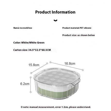 Ice Cube Tray with Lid and Container - Easy Release All Ice Molds