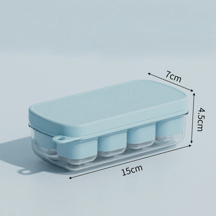 Mini Ice Cube Trays with Lid 8 Cubes Easy Release Ice - for Freezer