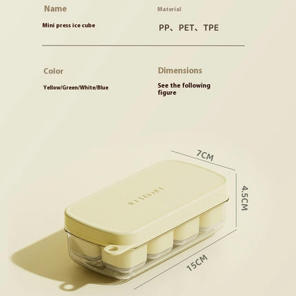 Mini Ice Cube Trays with Lid 8 Cubes Easy Release Ice - for Freezer