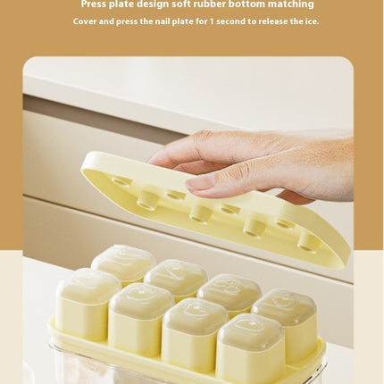 Mini Ice Cube Trays with Lid 8 Cubes Easy Release Ice - for Freezer