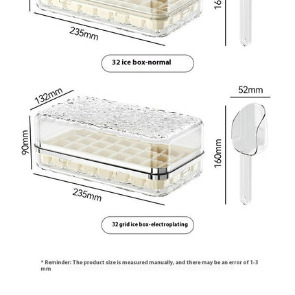 Ice Cube Tray for Freezer - Ice Cube Maker Easy Release Ice Molds