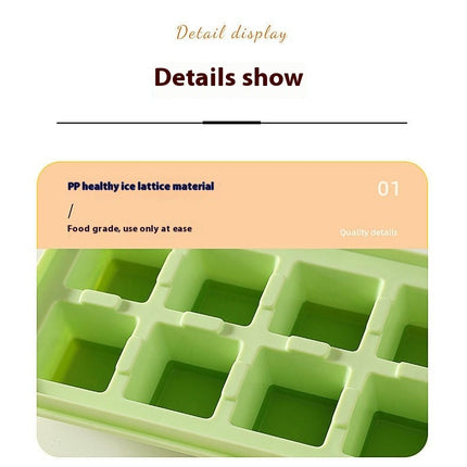 Ice Cube Tray with Lid and Bin Nugget Ice Trays Kit Pop the Ice and Store