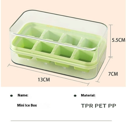 Ice Cube Tray with Lid and Bin Nugget Ice Trays Kit Pop the Ice and Store