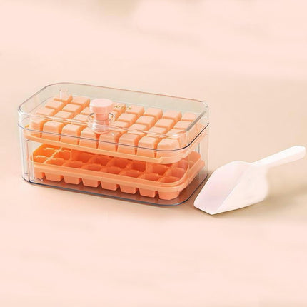 Ice Cube Trays for Freezer - with Lid Bin Maker Mold for Freezer