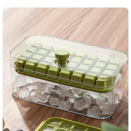 Ice Cube Trays for Freezer - with Lid Bin Maker Mold for Freezer