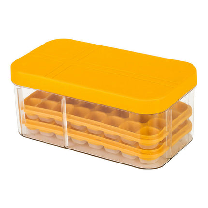 Ice Cube Tray with Lid and Storage Bin - for Freezer Stackable Ice