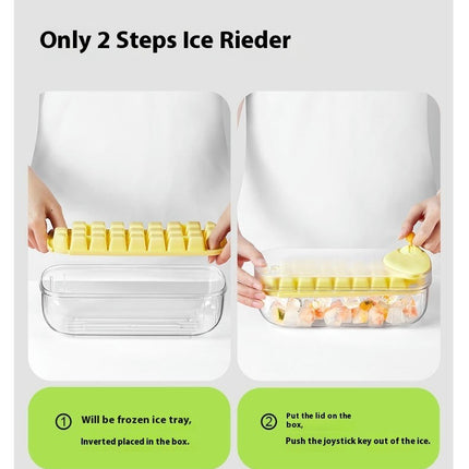 Ice Cube Tray with Lid and Bin Ice Cube Trays - Easy Release with Scoop