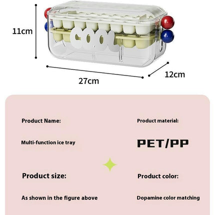 Ice Cube Mold Reusable Ice Freezer Ice Cube Trays Ice Press Maker