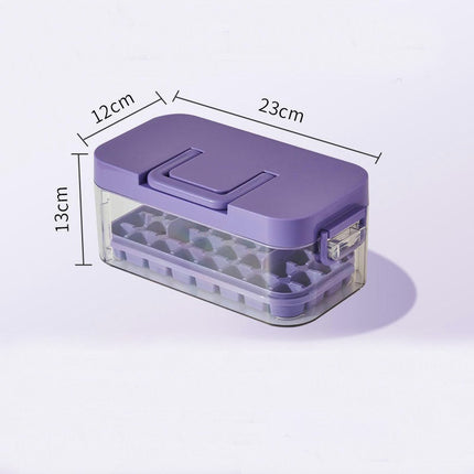 Ice Cube Tray with Bin and Lid Ice Scoop Easy Release Ice Mold