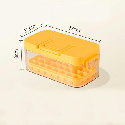 Ice Cube Tray with Bin and Lid Ice Scoop Easy Release Ice Mold