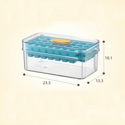 Press Ice Cube Trays for Freezer with Lid Bin Ice Maker Mold for Freezer