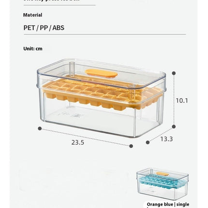 Press Ice Cube Trays for Freezer with Lid Bin Ice Maker Mold for Freezer