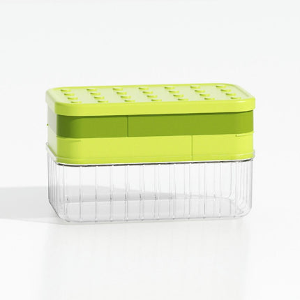 Ice Container for Freezer - Ice Cube Tray for Freezer with Lid and Bin