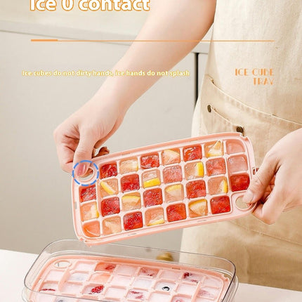 Ice Cube Mold Upgrade Design Ice Cube Tray with Ice Box for Freezer