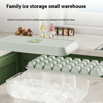 Ice Cube Molds & Tray Set for Freezer with Lids and Bin Easy Release