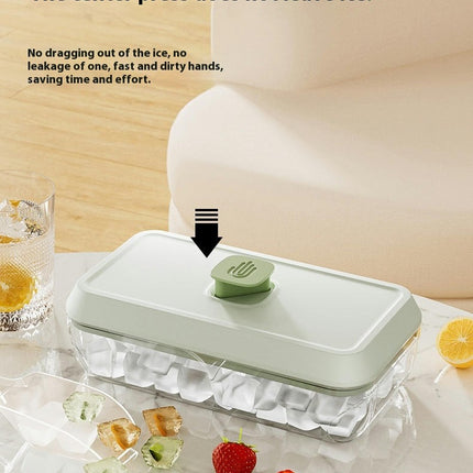 Ice Cube Molds & Tray Set for Freezer with Lids and Bin Easy Release