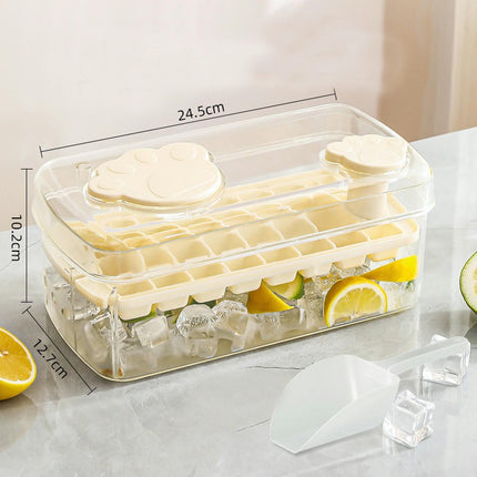 Ice Box Transparent Making Ice Visible Press Type Ice Cube Tray