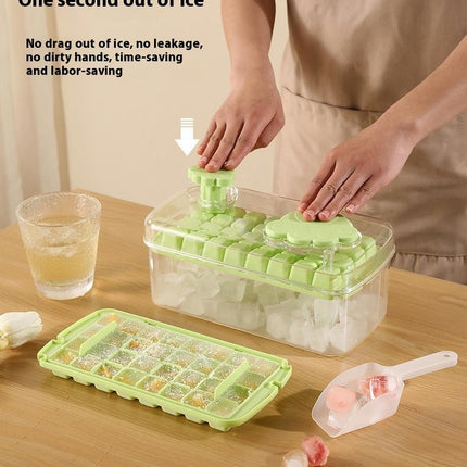 Ice Box Transparent Making Ice Visible Press Type Ice Cube Tray