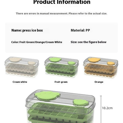 Ice Box Transparent Making Ice Visible Press Type Ice Cube Tray