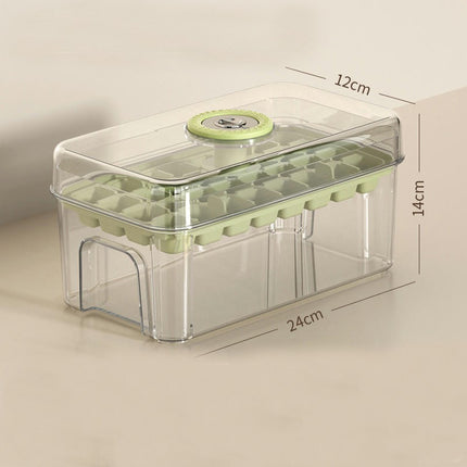 Press Ice Cube Trays for Freezer-with Lid Bin Ice Maker Mold for Freezer