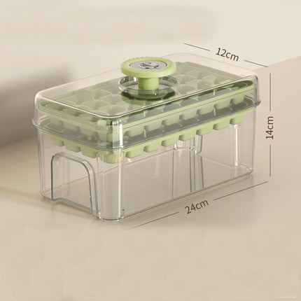 Press Ice Cube Trays for Freezer-with Lid Bin Ice Maker Mold for Freezer