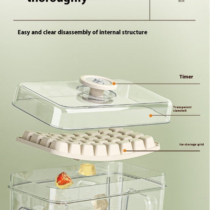 Press Ice Cube Trays for Freezer-with Lid Bin Ice Maker Mold for Freezer