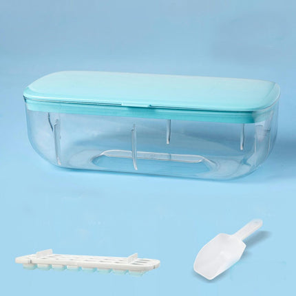 Ice Cube Tray with Lid and Storage Bin for Freezer Stackable Molds