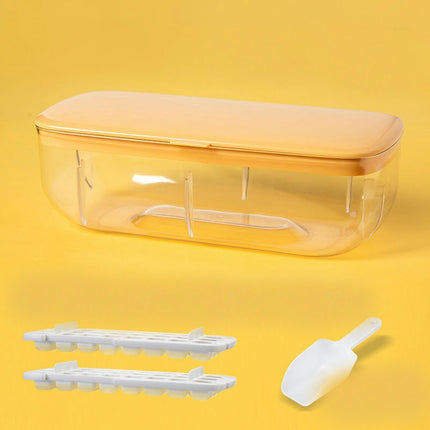 Ice Cube Tray with Lid and Storage Bin for Freezer Stackable Molds