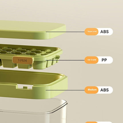 Ice Cube Tray with Lid and Bin Upgraded Flip Design Ice Cube Trays for Freezer