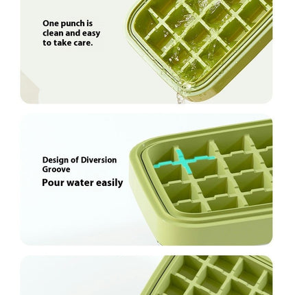 Ice Cube Tray with Lid and Bin Upgraded Flip Design Ice Cube Trays for Freezer