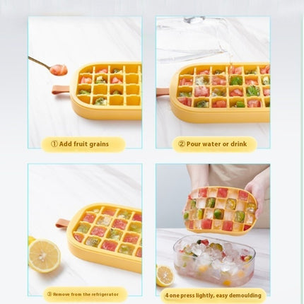 Ice Cube Tray Silicone Ice Cube Mould with Lid Ice Maker Mold