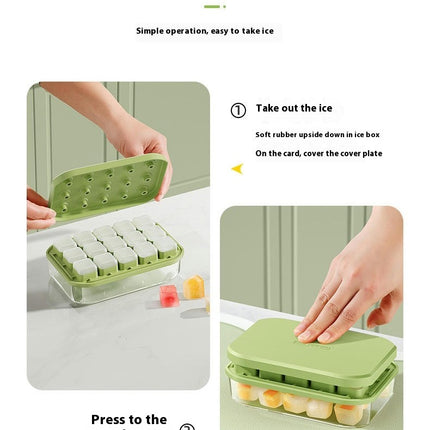 Ice Cube Molds Ice Trays for with Lid and Bin Easy Release Ice Trays