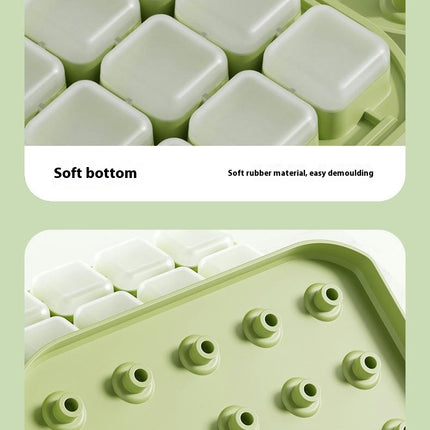 Ice Cube Molds Ice Trays for with Lid and Bin Easy Release Ice Trays