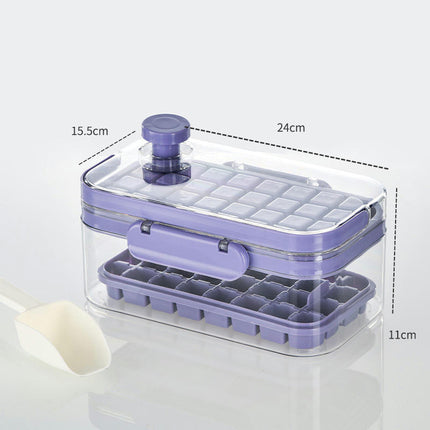 Ice Cube Tray with Lid and Bin Ice Trays - for Freezer Easy Release Ice