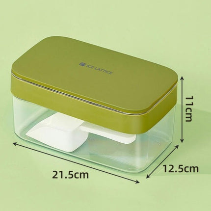 Ice Cube Trays with Lid - for Freezer with Storage Container and Ice Scoop