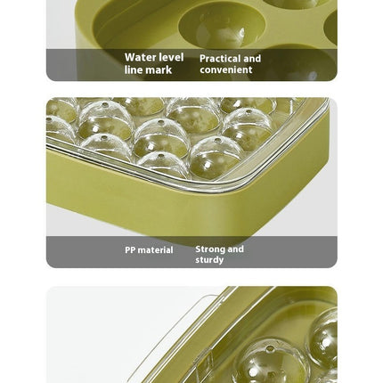 Ice Cube Trays with Lid - for Freezer with Storage Container and Ice Scoop